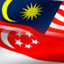 singapore malaysia flags
