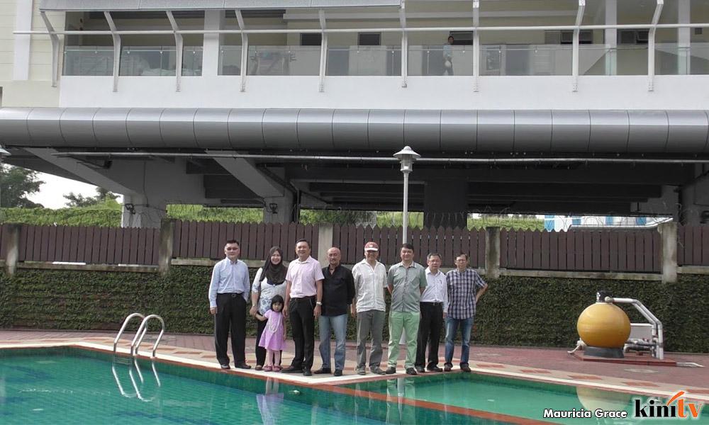 Residents unhappy LRT users can see them swimming