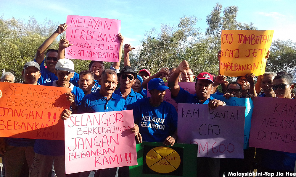 Nelayan bantah cukai jeti RM600 k'jaan Selangor