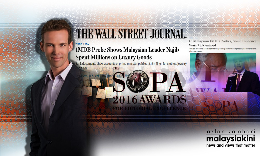 Kit Siang: Sopa awards for WSJ and Tom Wright, a slap in Najib's face