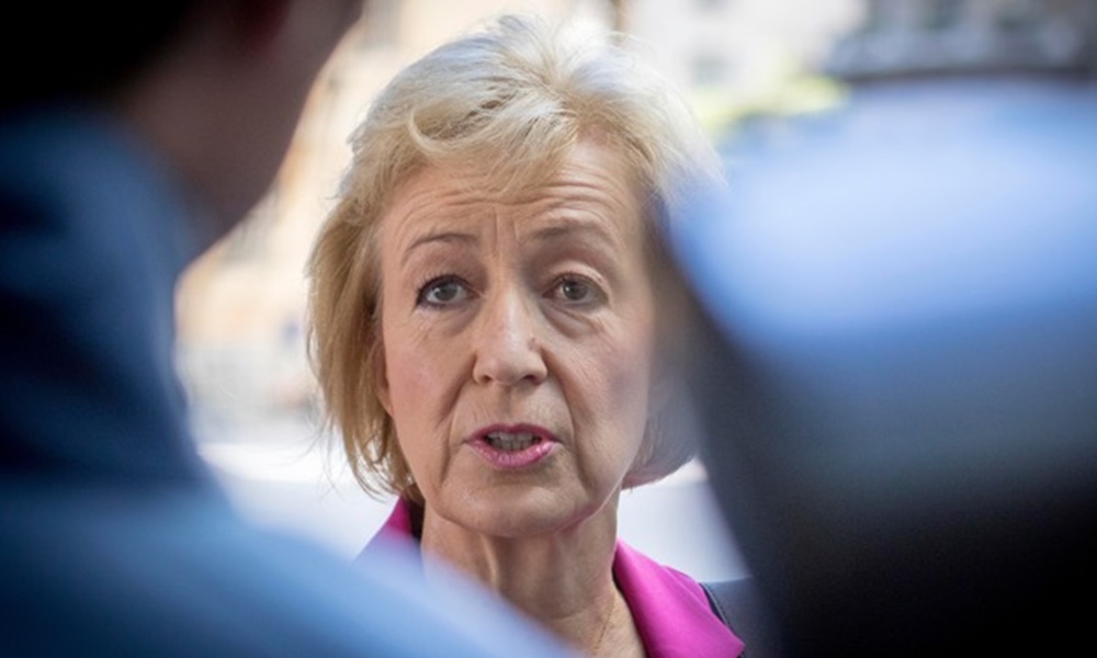 Leadsom quits race for British PM, leaving May unopposed