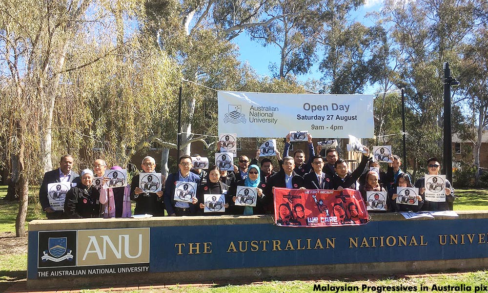 Himpunan #TangkapMO1 turut diadakan di Australia