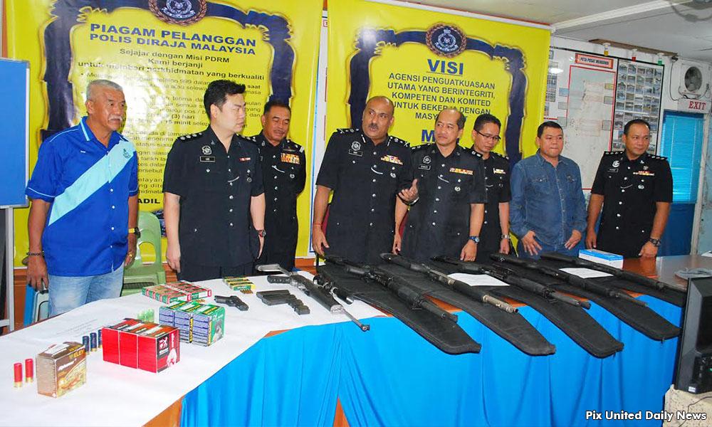 Police seize seven firearms from house of Datuk in Miri