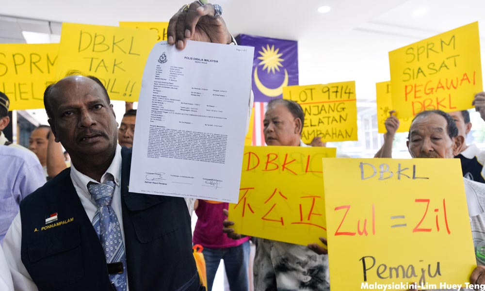 After DBKL 'Datuk Seri' arrest, Kg Jinjang Selatan residents protest eviction notice