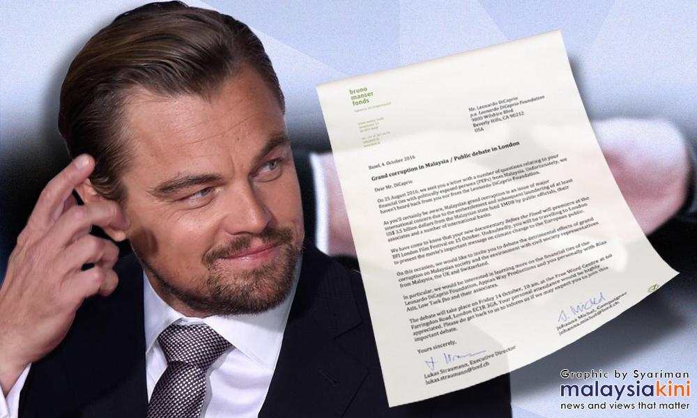 DiCaprio challenged to debate in London on M'sian corruption