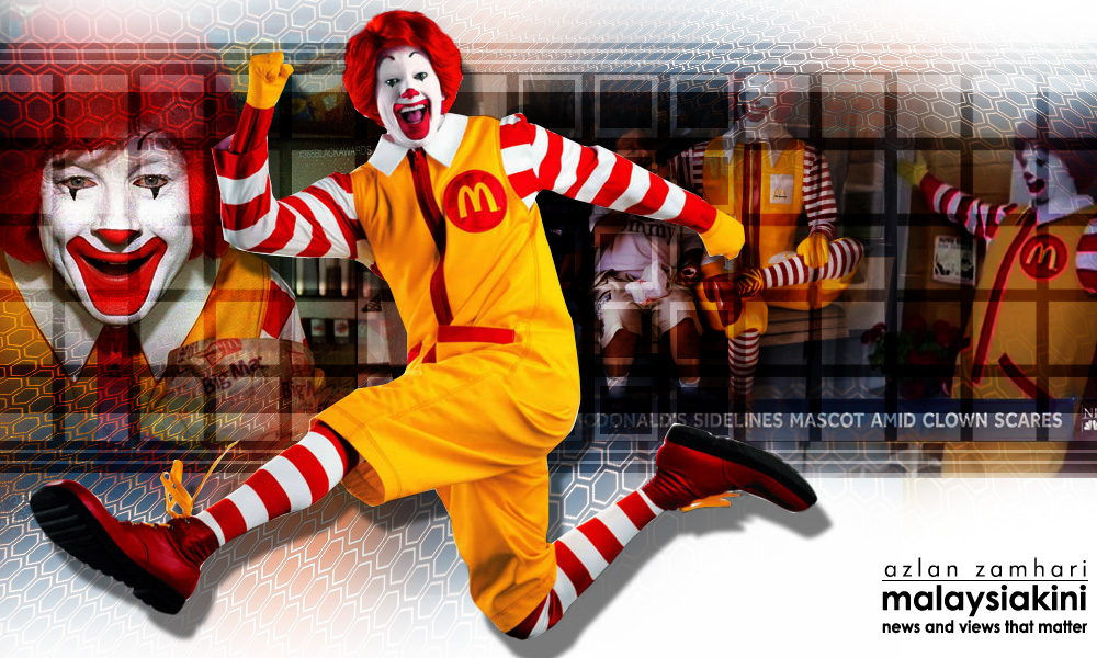 Low profile for Ronald McDonald in US after scary clown craze