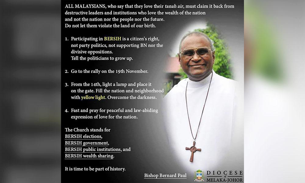 Bishop vows to walk at Bersih 5 rally, urges others to follow