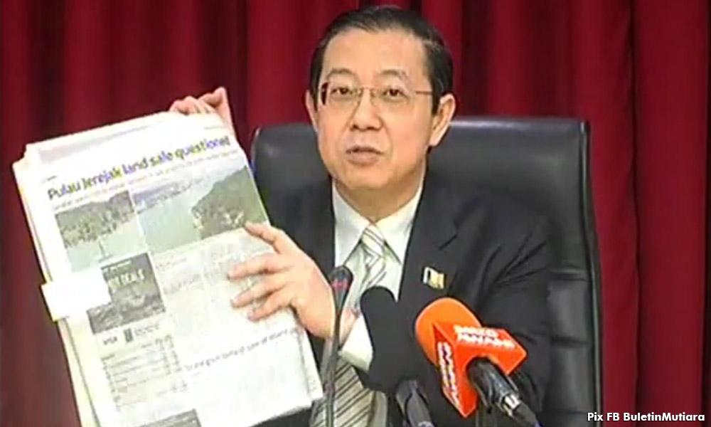 Guan Eng issues demand letter to The Star over Pulau Jerejak claim