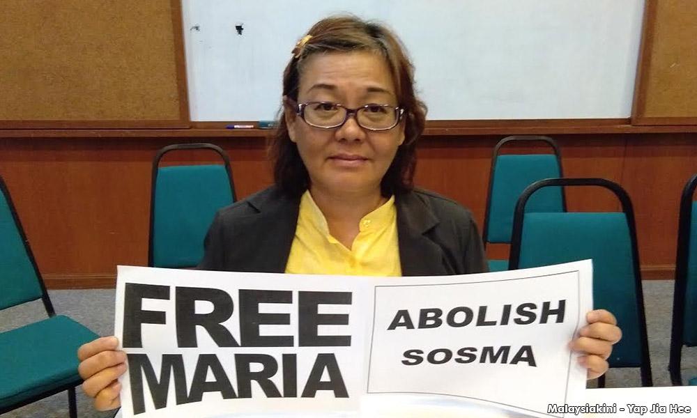 Maria's sister tearfully urges for her release