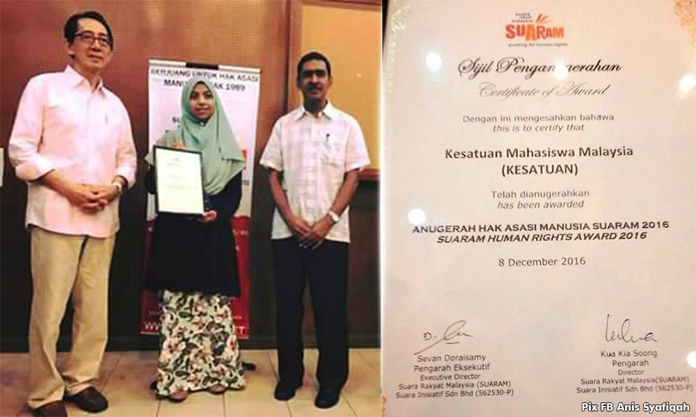 Students Group Wins Suaram Human Rights Award