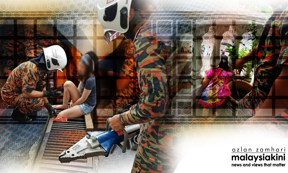 Kepala budak 2 tahun tersepit jeriji pintu di Shah Alam