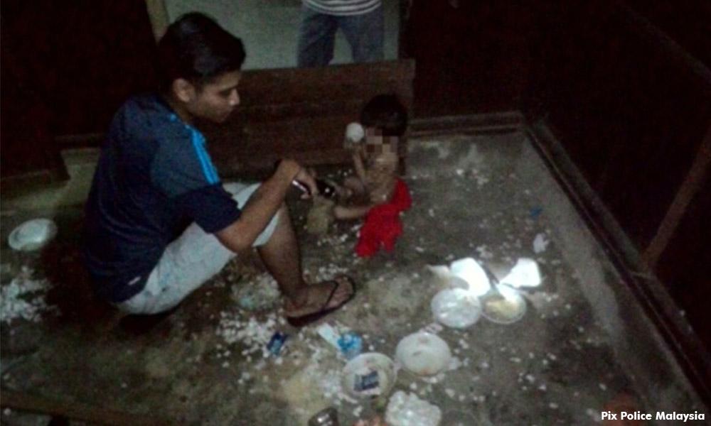 Child left at home alone and hungry by mother