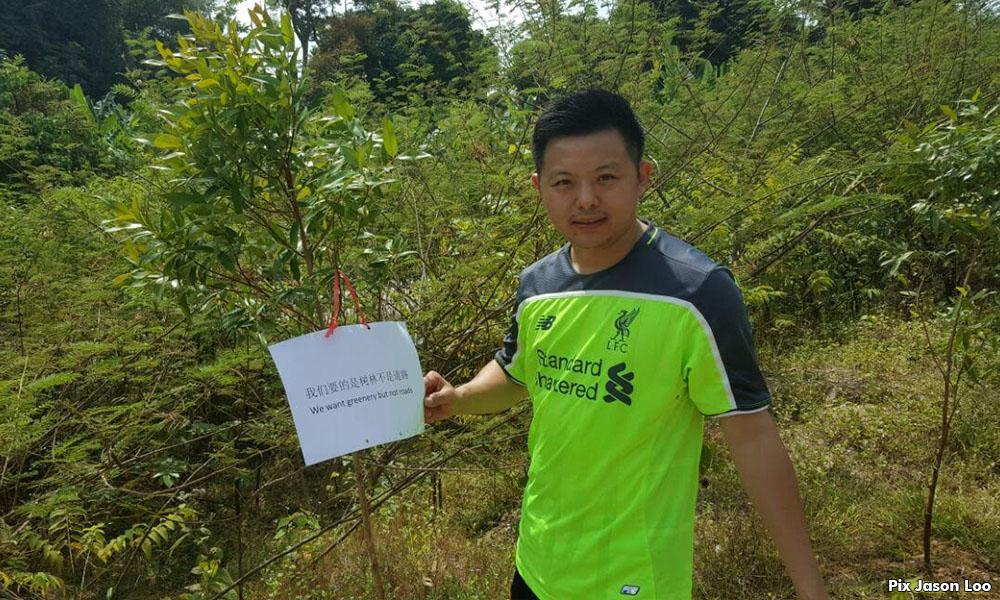 槟民青到山脚种“一片绿”吁一人一树还秃头山原貌