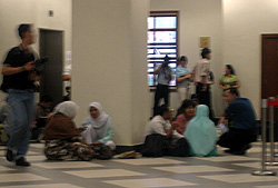 lingam tape royal commission hearing 240108 journalist waiting