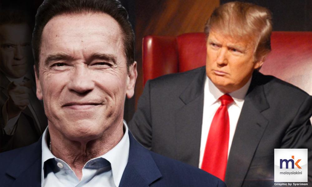 Schwarzenegger cabar Trump 'jom tukar kerja'