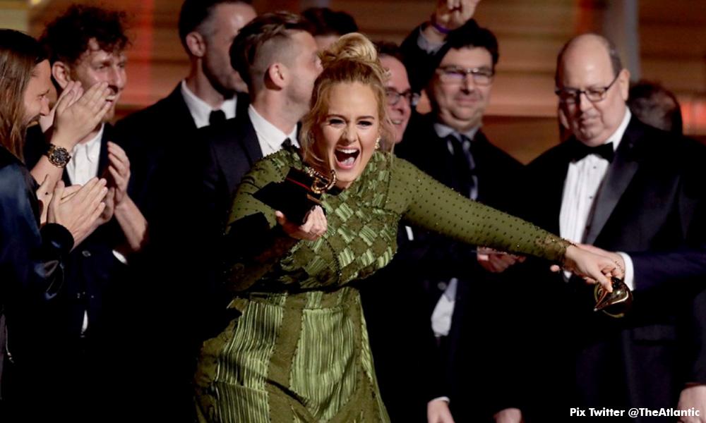 Adele rangkul lima Anugerah Grammy