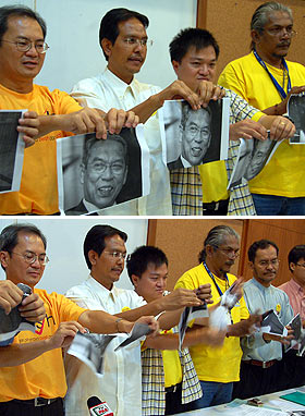 jom bersih venue change 010208 abdul rashid poster tearing sequence