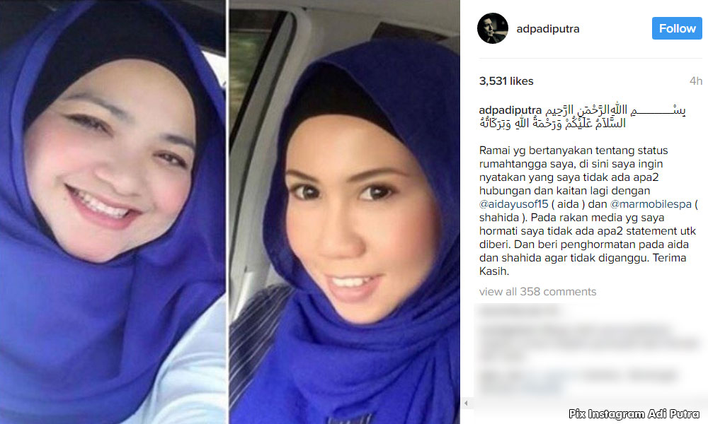 'Saya tiada lagi hubungan dengan Aida, Shahida'