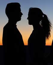 silhouette man and woman in shadow 130208
