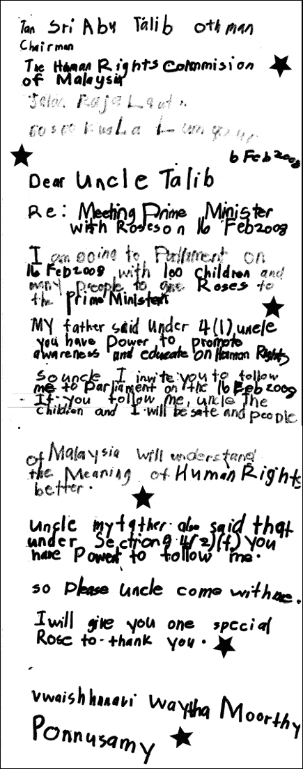 waythamoorthy daughter letter to suhakam abu talib 060208