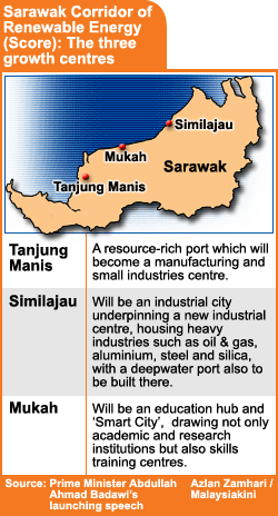 sarawak corridor of renewable energy score project 110208 data map