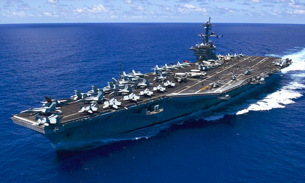 Two US carriers enter S China Sea, to 'counter malign influence'
