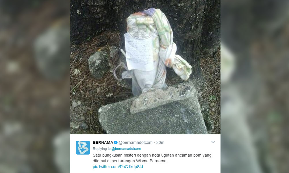 Ancaman bom palsu dekat Wisma Bernama