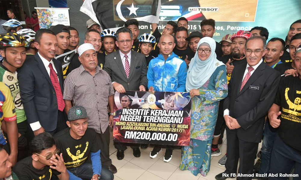Terengganu beri RM200,000 pada Azizulhasni