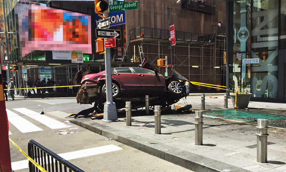 One dead, 22 injured after car ploughs into crowd at NY Times Square