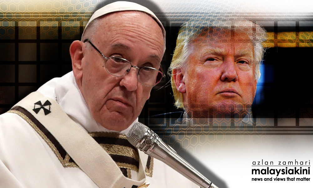 Like oil and water - an awkward encounter for Pope Francis and Trump