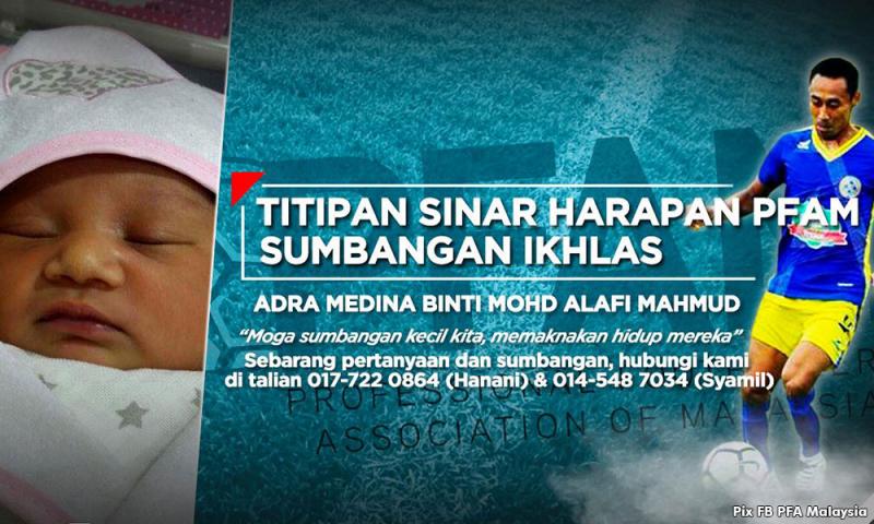 Pemain Perlis perlukan RM100,000 untuk rawatan anak