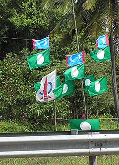 perlis kedah campaign 030308 opposition flags