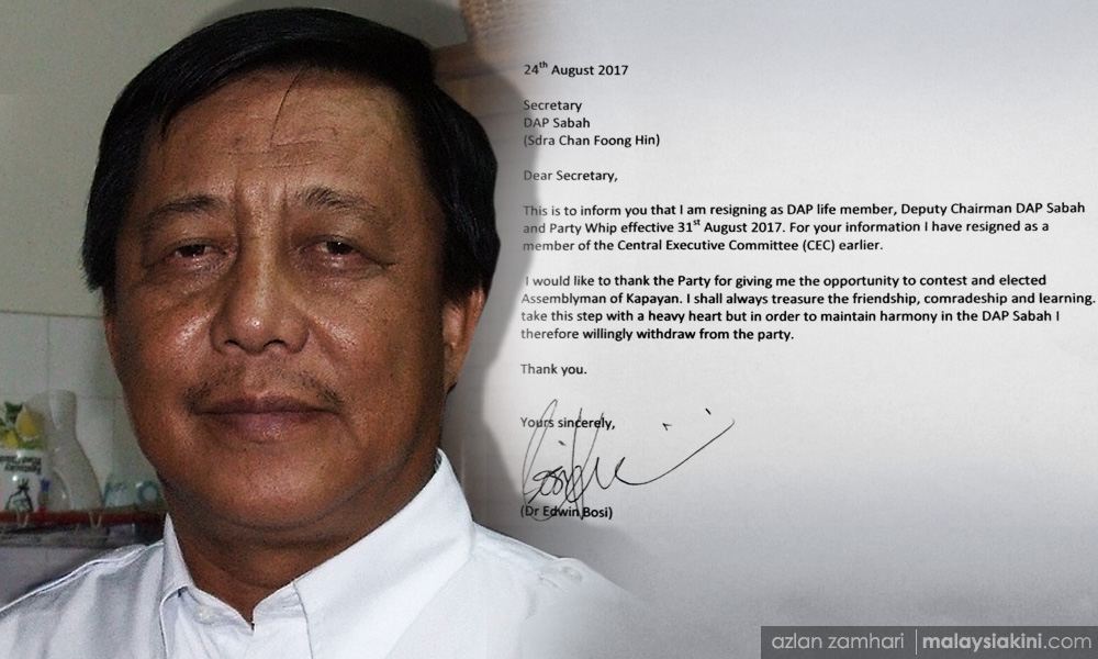 Bosi quits DAP to 'maintain harmony'