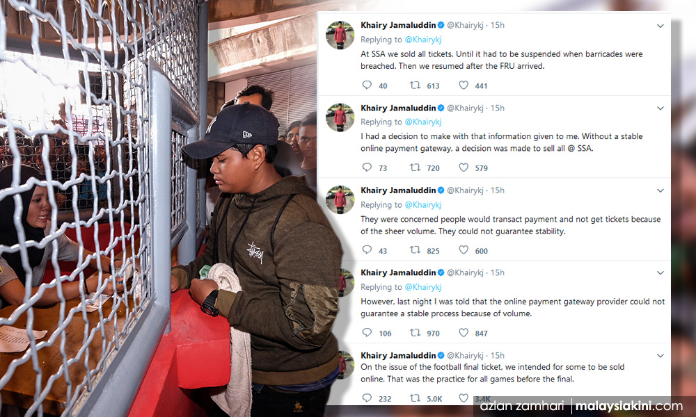 Khairy: I decided not to sell tickets online due to unstable process