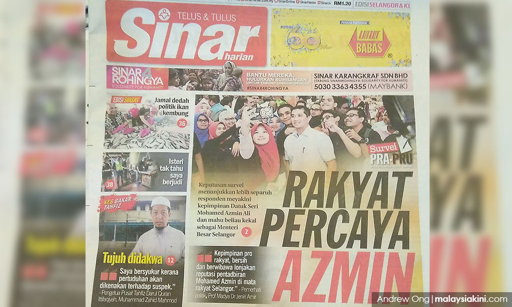 Sinar Harian survey: Azmin has 55pct approval rating