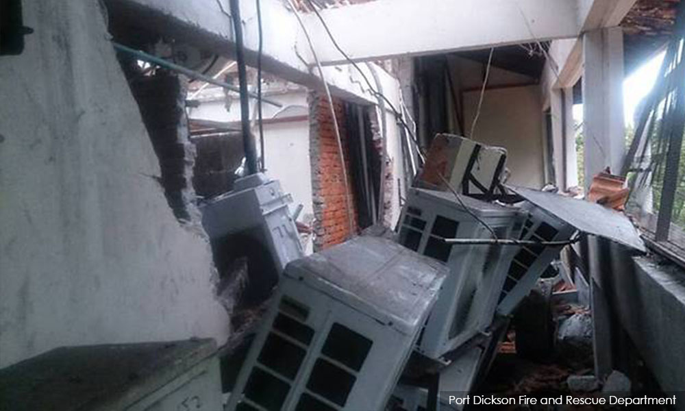 Hotel roof collapses in PD, injuring duo