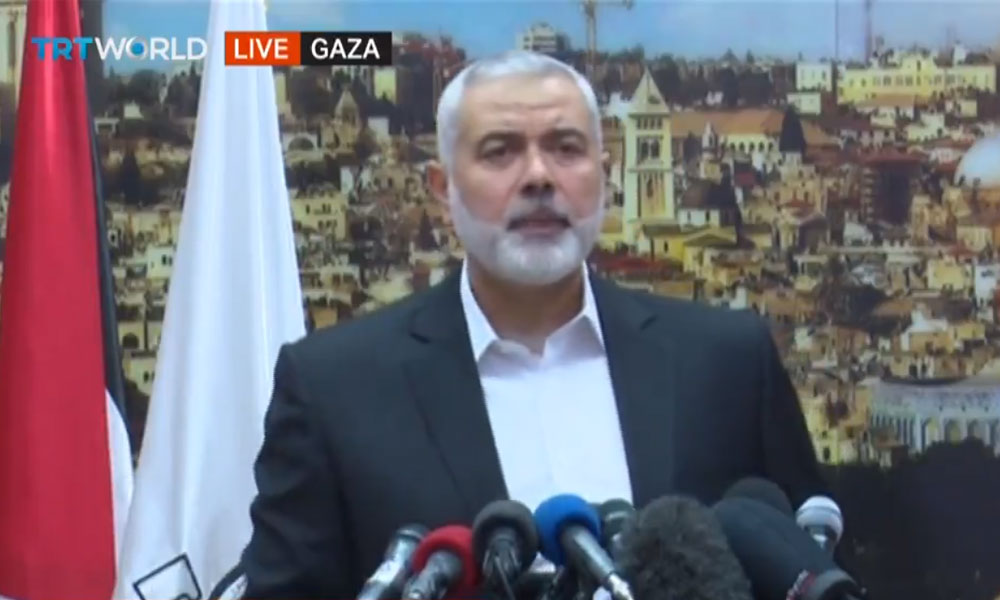 Hamas calls for Palestinian uprising in response to Trump's Jerusalem plan