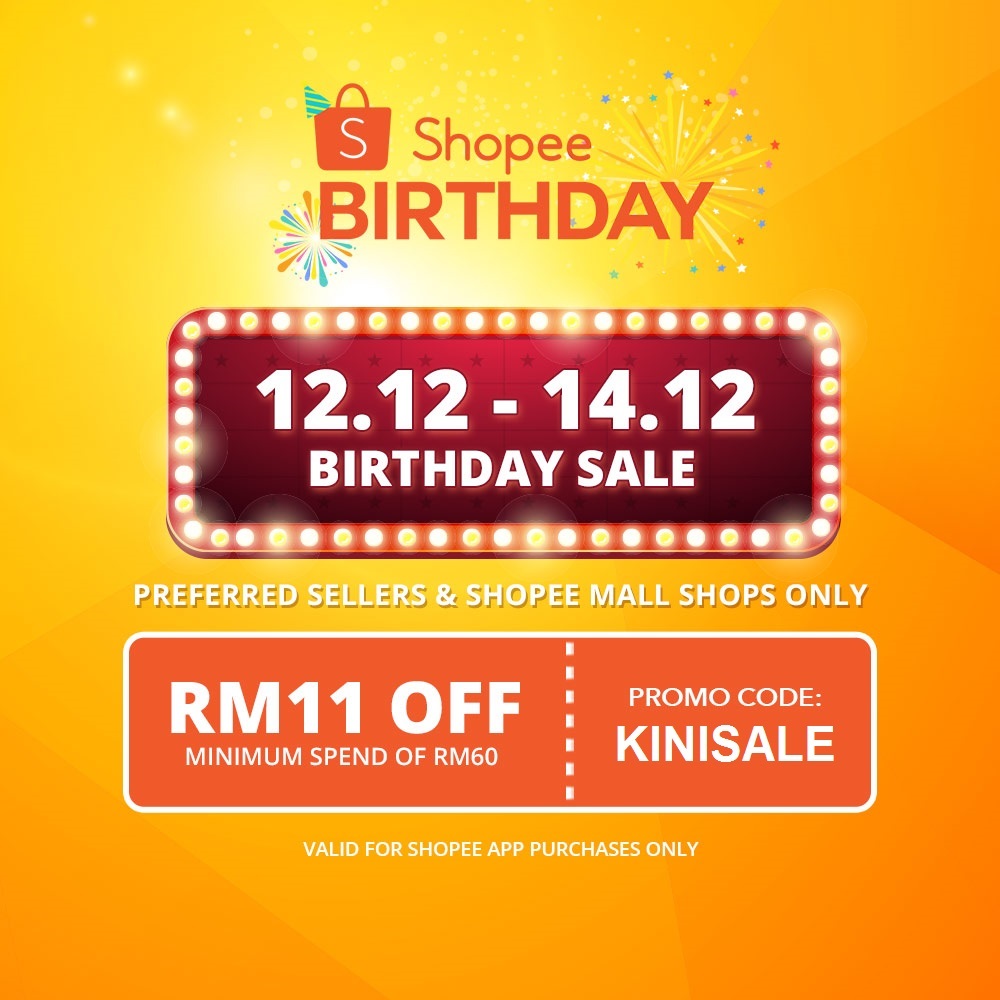 Shopee Birthday RM11 off