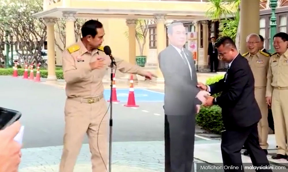 Rights group criticises Thai PM's cardboard cutout gesture