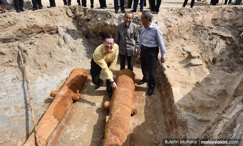 Meriam 200 tahun ditemui di Fort Cornwallis