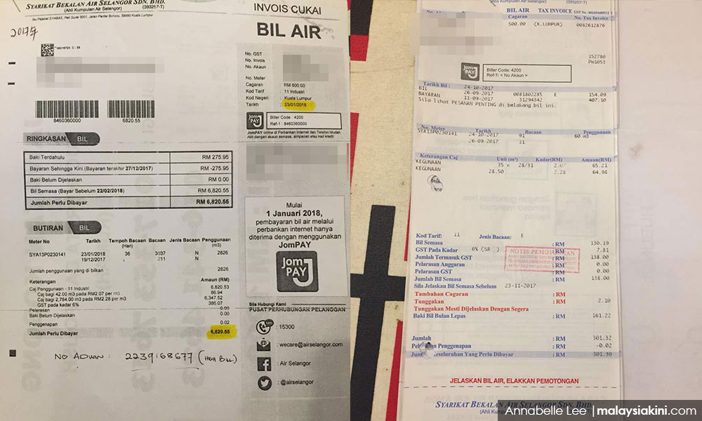 Malaysians Must Know The Truth Business Owners Tell Air Selangor To Explain Exorbitant Water Bills