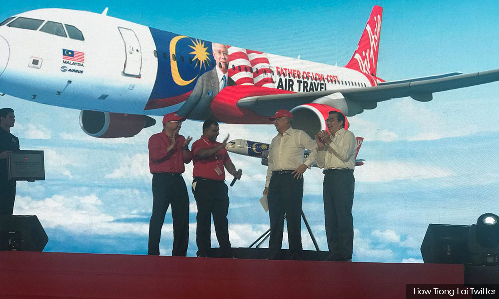 Najib 'bapa perjalanan udara tambang rendah'