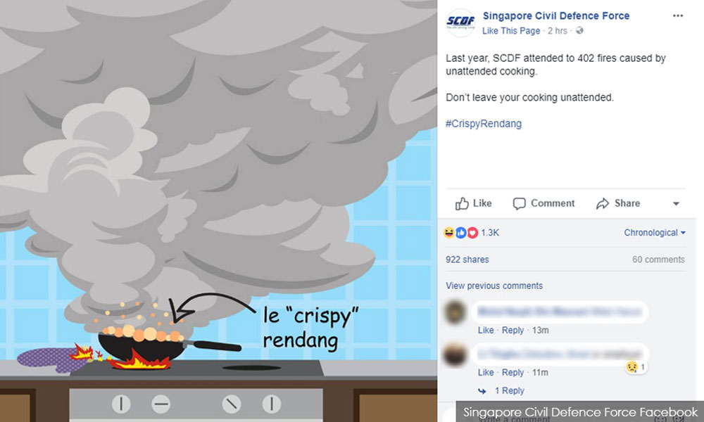 S'pore Civil Defence Force rides on 'crispy rendang' for PSA