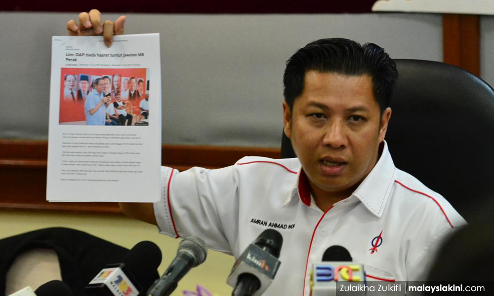 Ahli parti dakwa DAP mahu kerusi MB Perak