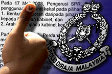 bersih indelible ink police report against spr