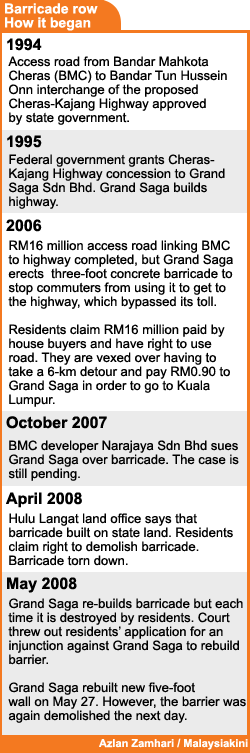 mahkota cheras problem barricade row how it began 290508