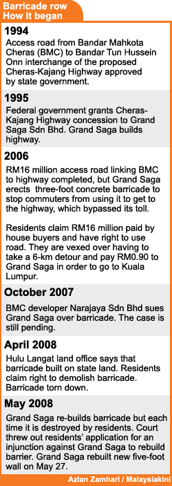 mahkota cheras problem barricade row how it began 270508
