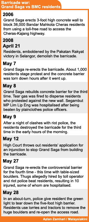 barricade war grand saga versus bmc residents 290508