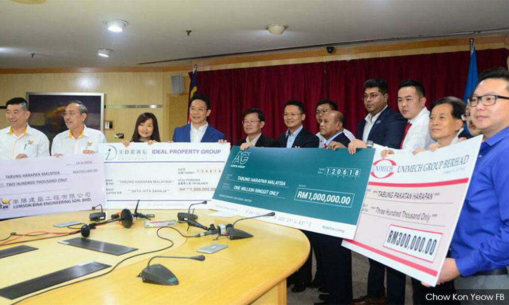 Penang corporate citizens donate RM2.5m to Tabung Harapan
