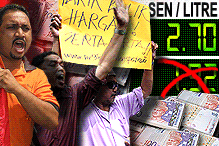 anti petrol price hike protest 120608